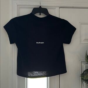 Madhappy Black Short Sleeve cropped tee size small NWOT